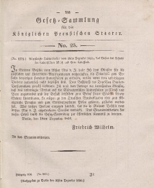 Gesetz-Sammlung für die Königlichen Preussischen Staaten, 31. Dezember 1834, nr. 25.