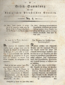 Gesetz-Sammlung für die Königlichen Preussischen Staaten, 12. März 1835, nr. 4.