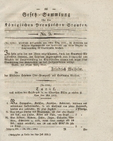 Gesetz-Sammlung für die Königlichen Preussischen Staaten, 8. Juli 1831, nr. 9.