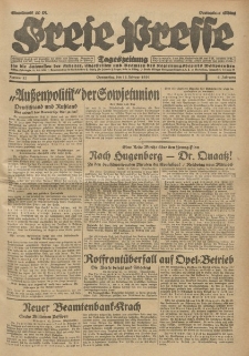 Freie Presse, Nr. 37 Donnerstag 13. Februar 1930 6. Jahrgang