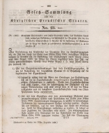 Gesetz-Sammlung für die Königlichen Preussischen Staaten, 27. Dezember 1836, nr. 23.