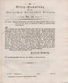 Gesetz-Sammlung für die Königlichen Preussischen Staaten, 31. Dezember 1836, nr. 24.
