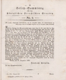 Gesetz-Sammlung für die Königlichen Preussischen Staaten, 27. Februar 1837, nr. 2.