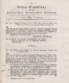 Gesetz-Sammlung für die Königlichen Preussischen Staaten, 12. April 1837, nr. 7.