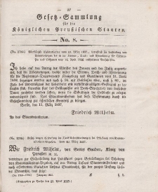 Gesetz-Sammlung für die Königlichen Preussischen Staaten, 15. April 1837, nr. 8.