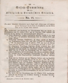 Gesetz-Sammlung für die Königlichen Preussischen Staaten, 25. September 1837, nr. 18.