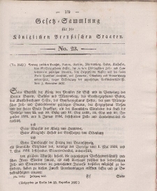 Gesetz-Sammlung für die Königlichen Preussischen Staaten, 23. Dezember 1837, nr. 23.