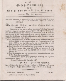 Gesetz-Sammlung für die Königlichen Preussischen Staaten, 30. Dezember 1837, nr. 24.