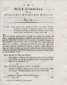 Gesetz-Sammlung für die Königlichen Preussischen Staaten, 17. April 1838, nr. 14.