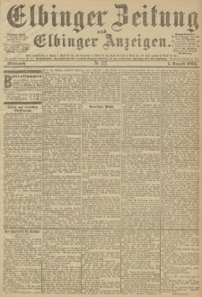 Elbinger Zeitung und Elbinger Anzeigen, Nr. 177 Mittwoch 1. August 1894