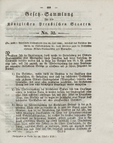 Gesetz-Sammlung für die Königlichen Preussischen Staaten, 20. Oktober 1838, nr. 32.