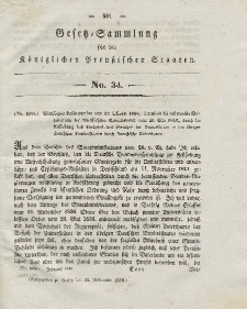 Gesetz-Sammlung für die Königlichen Preussischen Staaten, 23. November 1838, nr. 34.