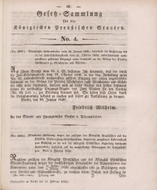 Gesetz-Sammlung für die Königlichen Preussischen Staaten, 14. Februar 1839, nr. 4.
