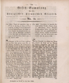 Gesetz-Sammlung für die Königlichen Preussischen Staaten, 22. April 1839, nr. 10.