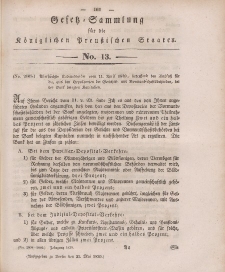 Gesetz-Sammlung für die Königlichen Preussischen Staaten, 21. Mai 1839, nr. 13.