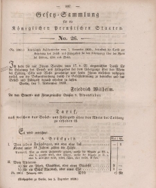 Gesetz-Sammlung für die Königlichen Preussischen Staaten, 5. Dezember 1839, nr. 26.