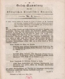 Gesetz-Sammlung für die Königlichen Preussischen Staaten, 1. März 1841, nr. 3.