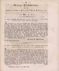 Gesetz-Sammlung für die Königlichen Preussischen Staaten, 13. März 1841, nr. 4.