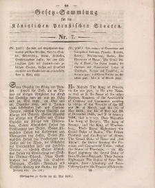 Gesetz-Sammlung für die Königlichen Preussischen Staaten, 15. Mai 1841, nr. 7.