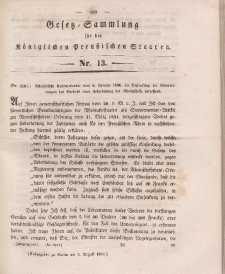 Gesetz-Sammlung für die Königlichen Preussischen Staaten, 5. August 1841, nr. 13.