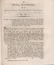 Gesetz-Sammlung für die Königlichen Preussischen Staaten, 27. Dezember 1841, nr. 25.