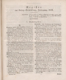 Gesetz-Sammlung für die Königlichen Preussischen Staaten (Register), 1841