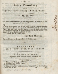 Gesetz-Sammlung für die Königlichen Preussischen Staaten, 5. November 1842, nr. 23.