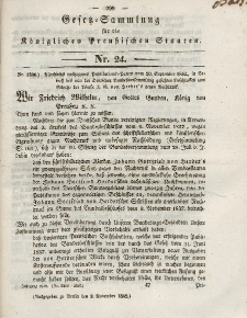 Gesetz-Sammlung für die Königlichen Preussischen Staaten, 9. November 1842, nr. 24.