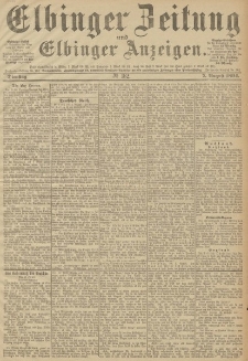 Elbinger Zeitung und Elbinger Anzeigen, Nr. 182 Dienstag 7. August 1894