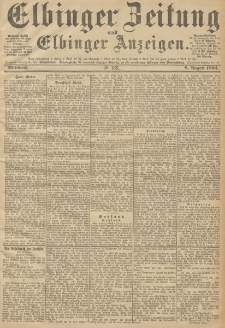 Elbinger Zeitung und Elbinger Anzeigen, Nr. 183 Mittwoch 8. August 1894
