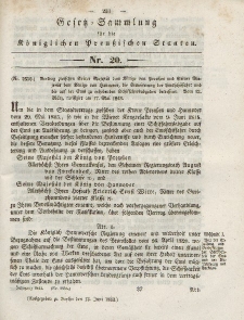 Gesetz-Sammlung für die Königlichen Preussischen Staaten, 13. Juni 1843, nr. 20.