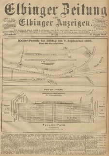 Elbinger Zeitung und Elbinger Anzeigen, Nr. 186 Sonnabend 11. August 1894
