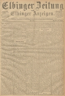Elbinger Zeitung und Elbinger Anzeigen, Nr. 187 Sonntag 12. August 1894