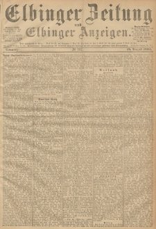 Elbinger Zeitung und Elbinger Anzeigen, Nr. 187 Sonntag 12. August 1894