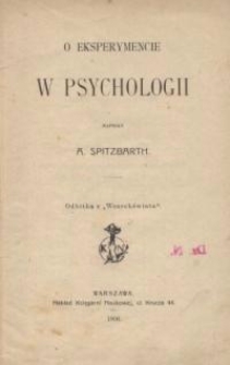 O eksperymencie w psychologii