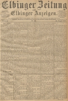 Elbinger Zeitung und Elbinger Anzeigen, Nr. 189 Mittwoch 15. August 1894
