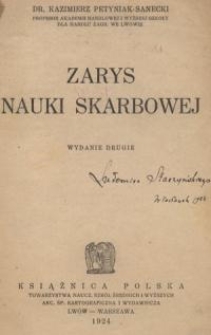 Zarys nauki skarbowej. Wyd. 2.