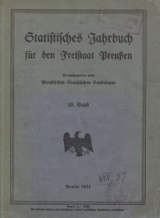 Statistisches Jahrbuch für den Freistaat Preußen, 28. Jahrgang 1931