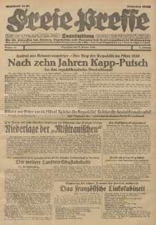 Freie Presse, Nr. 45 Sonnabend 22. Februar 1930 6. Jahrgang
