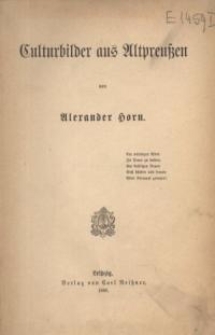 Culturbilder aus Altpreußen