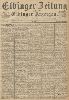 Elbinger Zeitung und Elbinger Anzeigen, Nr. 193 Sonntag 19. August 1894