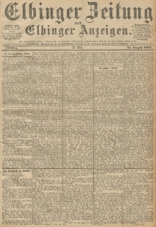 Elbinger Zeitung und Elbinger Anzeigen, Nr. 194 Dienstag 21. August 1894