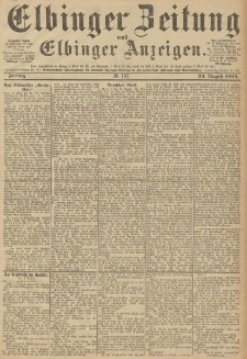 Elbinger Zeitung und Elbinger Anzeigen, Nr. 197 Freitag 24. August 1894