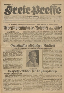 Freie Presse, Nr. 51 Sonnabend 1. März 1930 6. Jahrgang