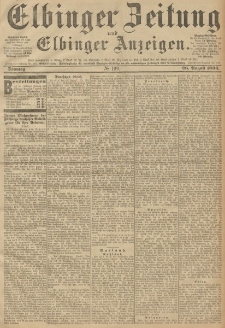 Elbinger Zeitung und Elbinger Anzeigen, Nr. 199 Sonntag 26. August 1894