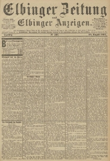 Elbinger Zeitung und Elbinger Anzeigen, Nr. 200 Dienstag 28. August 1894