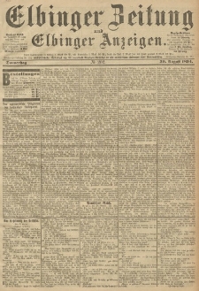 Elbinger Zeitung und Elbinger Anzeigen, Nr. 202 Donnerstag 30. August 1894