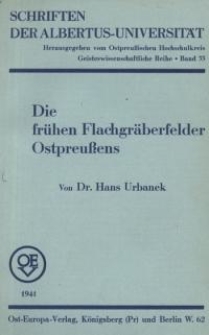 Die frühen Flachgräberfelder Ostpreußens