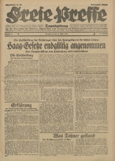 Freie Presse, Nr. 61 Donnerstag 13. März 1930 6. Jahrgang