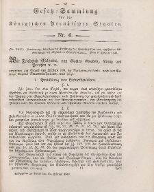Gesetz-Sammlung für die Königlichen Preussischen Staaten, 13. Februar 1849, nr. 6.